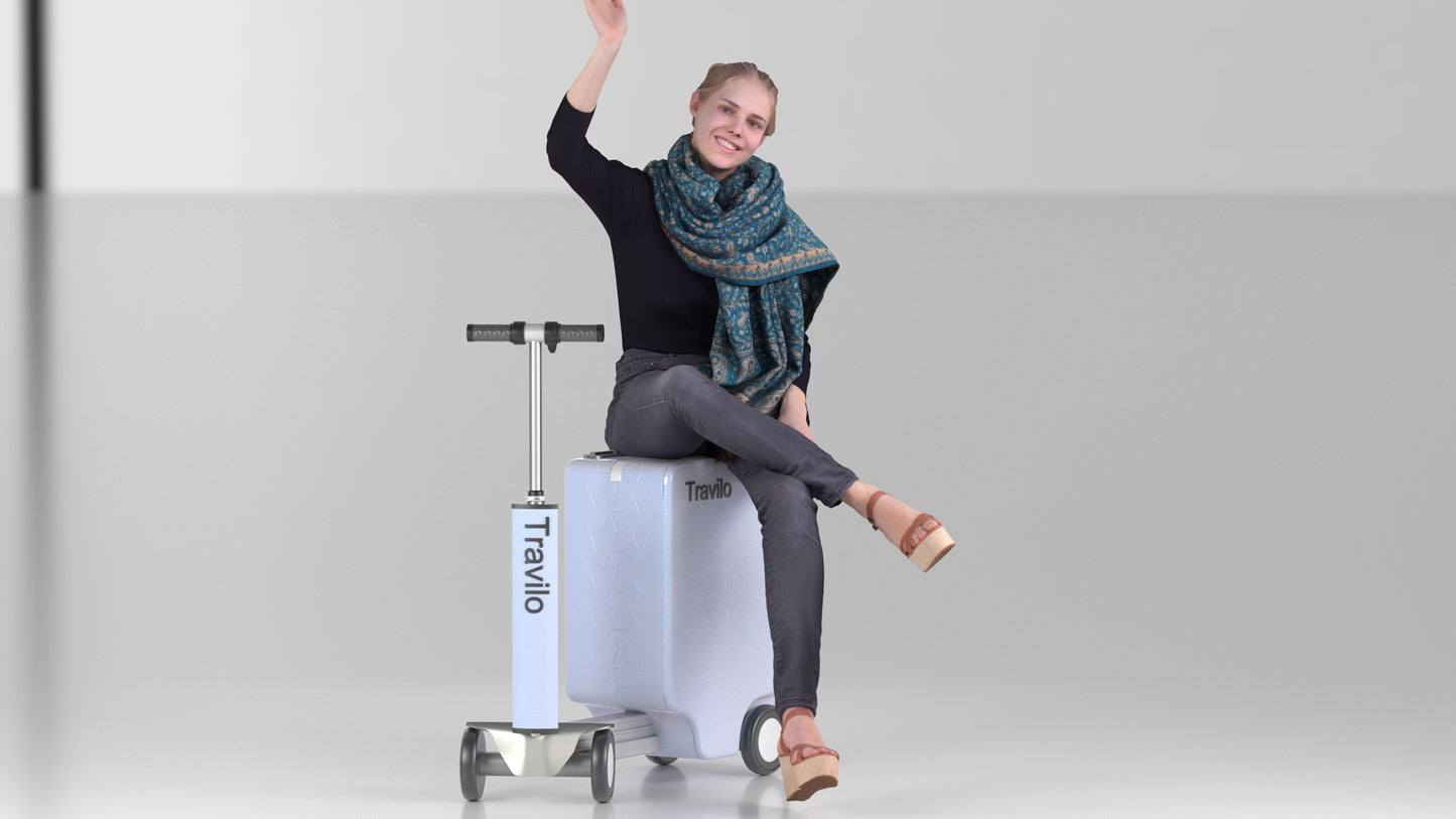 Travilo Smart Ridable Suitcase Electro-powered Carry-on Luggage For Travel